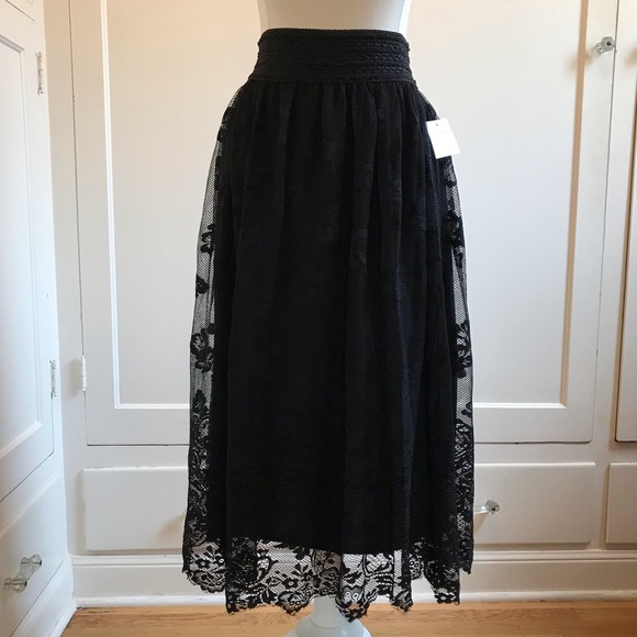 bp Dresses & Skirts - BP Nordstrom Black Lace Midi Skirt New XS